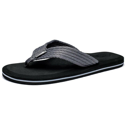 Mad Fly Essentials 0 black and silver / 7 Summer Men Flip Flops High Quality Comfortable Beach Sandals Shoes for Men Male Slippers Plus Size 47 Casual Shoes Free shipping