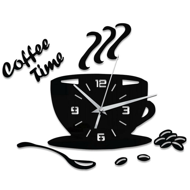 Creative Coffee Cup Shaped Wall Clock - Home & Garden Mad Fly Essentials