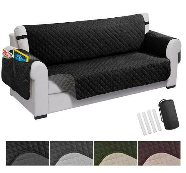 Mad Fly Essentials 0 Black / Recliner (76x230cm) Waterproof Quilted Sofa Couch Cover Pet Dog Kids Mat Stretch Elastic Sofa Cover Furniture Protector Machine Washable
