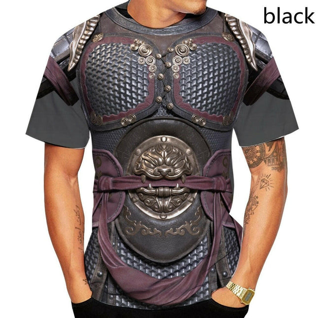 Men Knight 3D All Over Armor Tees - Men's Fashion Mad Fly Essentials