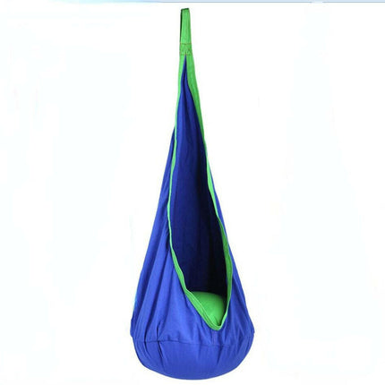 Mad Fly Essentials 0 blue New Children&#39;s Hanging Chair Portable Parachute Cloth Swing Bed Indoor Courtyard Model with Inflatable Cushion Hanging Chair