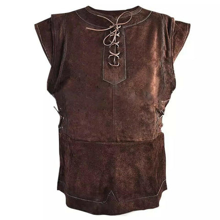 Men Medieval Leather Archer Costume Vest - Men's Fashion Mad Fly Essentials