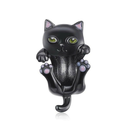 925 Sterling Silver Black Cat Bead Bracelet - Women's Shop Mad Fly Essentials