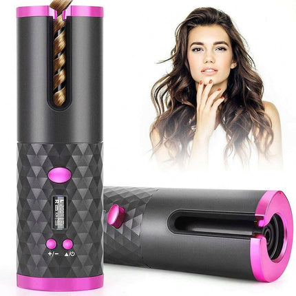 Mad Fly Essentials 0 China / BLACK Rechargeable Automatic Curling Iron Cordless Auto Hair Curler Ceramic Ionic Hair Curling LCD Display Spin Curling Iron Hair Tool