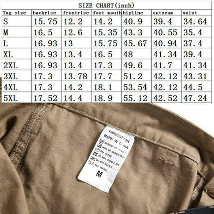 Mad Fly Essentials 0 Cotton Men Pants Loose Straight Casual Men&#39;s Trousers Multiple Pockets Cargo Pants Plus Size S-5XL Autumn New Solid Pants