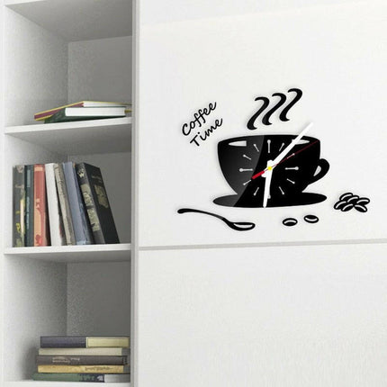 Creative Coffee Cup Shaped Wall Clock - Home & Garden Mad Fly Essentials