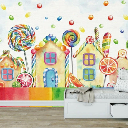 Custom 3D Cartoon House Lollipop Wallpaper - Home & Garden Mad Fly Essentials