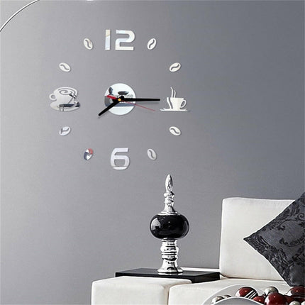 Mad Fly Essentials 0 Digital Wall Clock Sticker Modern Design DIY Kitchen  Living Room Home Decor Diy Quartz Needl