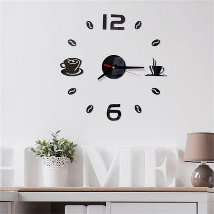 Mad Fly Essentials 0 Digital Wall Clock Sticker Modern Design DIY Kitchen  Living Room Home Decor Diy Quartz Needl