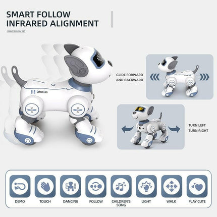 Mad Fly Essentials 0 Funny RC Robot Electronic Dog Stunt Dog Voice Command Programmable Touch-sense Music Song Robot Dog for Children&#39;s Toys