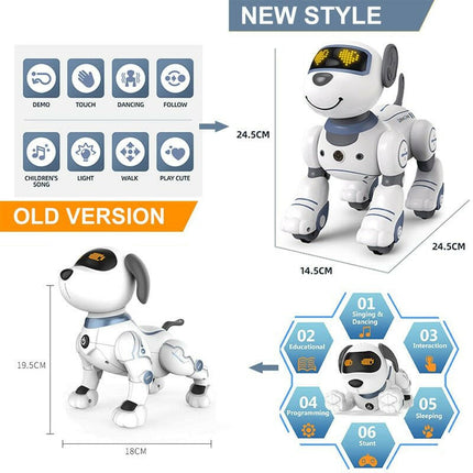 Mad Fly Essentials 0 Funny RC Robot Electronic Dog Stunt Dog Voice Command Programmable Touch-sense Music Song Robot Dog for Children&#39;s Toys