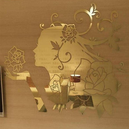 Flower Fairy Acrylic Mirror 3D Wall Stickers - Home & Garden Mad Fly Essentials