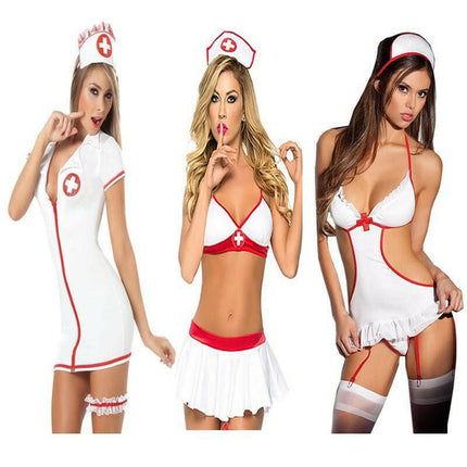 Women Sexy Nurse Cosplay Costume Set - Women's Shop Mad Fly Essentials