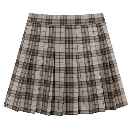 Women Plaid Pleated High Waist Skirt - Women's Shop Mad Fly Essentials