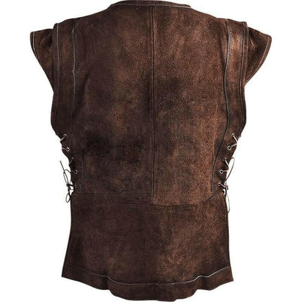 Men Medieval Leather Archer Costume Vest - Men's Fashion Mad Fly Essentials