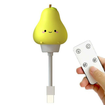 Mad Fly Essentials 0 Pear With Remote USB Cartoon Cute Night Light With Remote Control Babies Bedroom Decorative Feeding Light Bedside Tabe Lamp Xmas Gifts For Kids