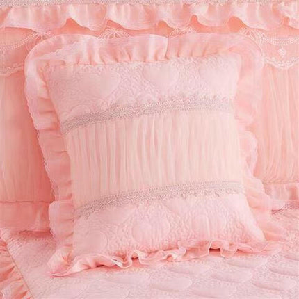 Mad Fly Essentials 0 Pillowcase 50x50cm 3 / Twin 120x200cm 3pcs Princess 1 Piece Lace Bed Skirt + 2 Piece Pillowcases Bedding Bedspreads Sheet Pink Lace Bedding Set Bed For Girl Bed Cover