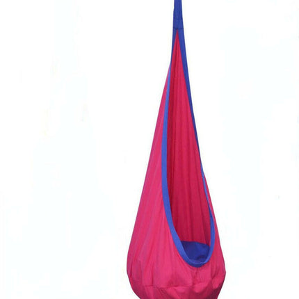 Mad Fly Essentials 0 red New Children&#39;s Hanging Chair Portable Parachute Cloth Swing Bed Indoor Courtyard Model with Inflatable Cushion Hanging Chair