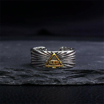Men Vintage Egyptian Mythology Eye-of-Horus Symbol Ring - Men's Fashion Mad Fly Essentials