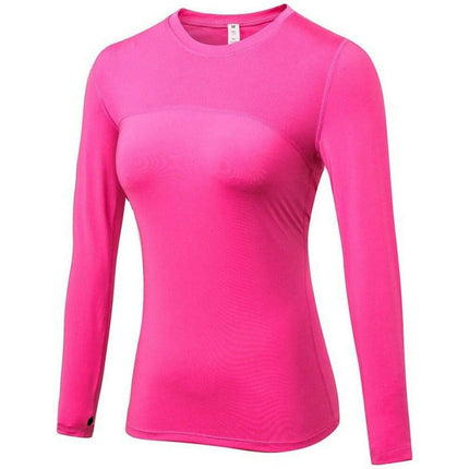 Mad Fly Essentials 0 rose red / XS Better Quality Long Sleeve T-shirts Women Yoga Gym Compression Tights Sportswear Fitness Quick Dry Running Tops Body Shaper Tee