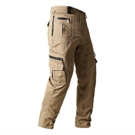 Mad Fly Essentials 0 S / Style A brown Cotton Men Pants Loose Straight Casual Men&#39;s Trousers Multiple Pockets Cargo Pants Plus Size S-5XL Autumn New Solid Pants
