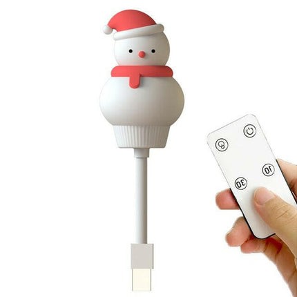 Mad Fly Essentials 0 Snowman With Remote USB Cartoon Cute Night Light With Remote Control Babies Bedroom Decorative Feeding Light Bedside Tabe Lamp Xmas Gifts For Kids