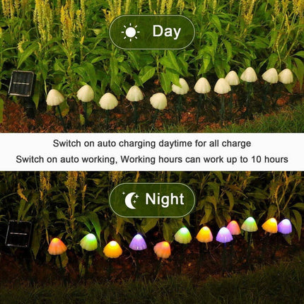 Solar Mushroom String Lawn Lights - Lighting & Bulbs Mad Fly Essentials