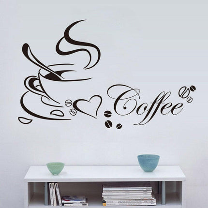 Mad Fly Essentials 0 Special Large Coffee Mug Cup Wall Stickers for Living Room Kitchen Coffee Shop Home Decoration Art Decals Waterproof Furniture