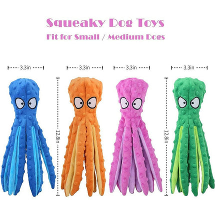 Mad Fly Essentials 0 Squeaky Octopus Dog Toys Soft Dog Toys for Small Dogs Plush Puppy Toy Durable Interactive Dog Chew Toys Stuffed Animals for Dogs