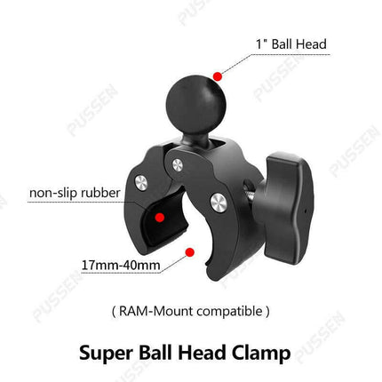 Mad Fly Essentials 0 Super Ballhead Clamp TUYU Motorcycle Bike Invisible Selfie Stick Monopod Handlebar Mount Bracket for GoPro Max Hero 11 Insta360 One X2 X3 Accessories