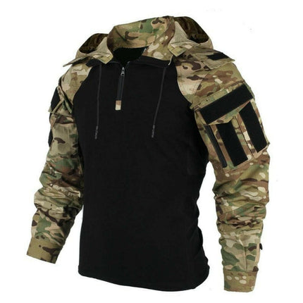 Men Tactical CP Camouflage Long Camping Paintball Shirt