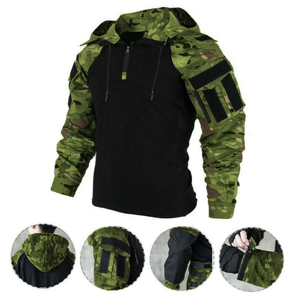 Mad Fly Essentials 0 US Army CP Camouflage Multicam Military Combat T-Shirt Men Tactical Shirt Airsoft Paintball Camping Hunting Clothing