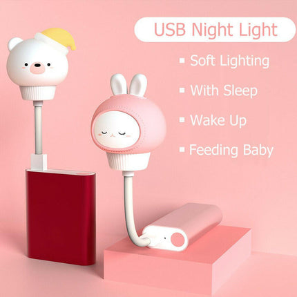 Mad Fly Essentials 0 USB Cartoon Cute Night Light With Remote Control Babies Bedroom Decorative Feeding Light Bedside Tabe Lamp Xmas Gifts For Kids