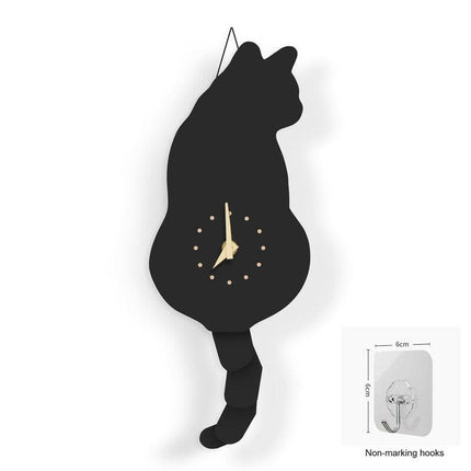 Modern Nordic Wagging Tail Cat Wall Clock - Mad Fly Essentials