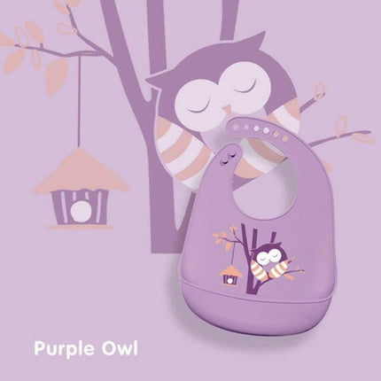 Mad Fly Essentials Home & Garden owl Waterproof Baby Cartoon print Adjustable Bibs Burp Cloths