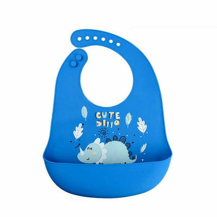 Mad Fly Essentials Home & Garden style2 blue 1 Waterproof Baby Cartoon print Adjustable Bibs Burp Cloths