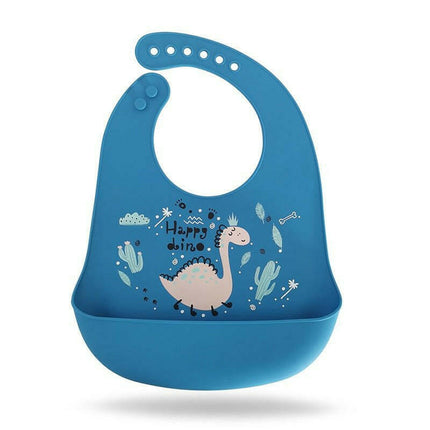 Mad Fly Essentials Home & Garden style2 blue Waterproof Baby Cartoon print Adjustable Bibs Burp Cloths