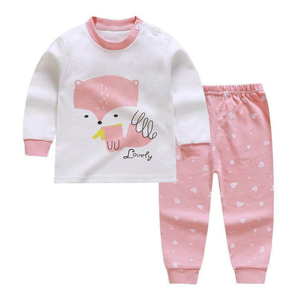 Girl's Pajama Set Cartoon Animal Sleepwear - Kids Shop Mad Fly Essentials