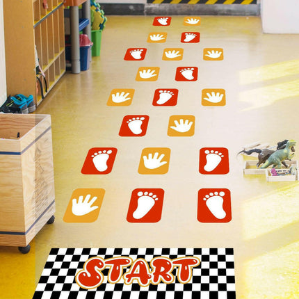 Mad Fly Essentials Kids Shop zsz1123 Palm Print Interactive Game Floor Sticker