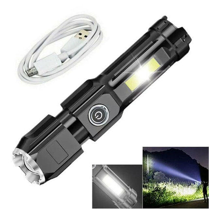 Mad Fly Essentials Super Deals style C Rechargeable Zoom Special Forces LED Flashlight