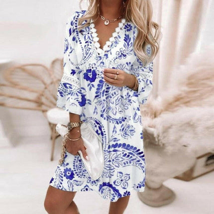 Women Flare Sleeve Pleated A-Line Midi Dress - Women's Shop Mad Fly Essentials