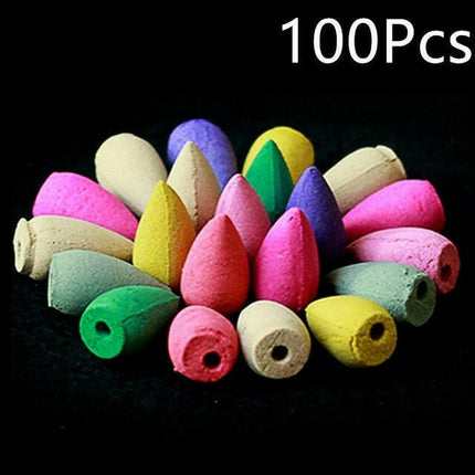 MINIDEAL Home & Garden 100Pcs Incense Cones Waterfall Incense Burners Candle Aromatherapy Furnace