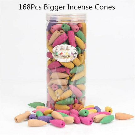 MINIDEAL Home & Garden 168Pcs Mixed Cones Waterfall Incense Burners Candle Aromatherapy Furnace