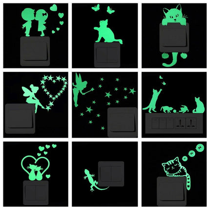 NICELET Kids Shop Luminous Cartoon Funny Animal Switch Sticker