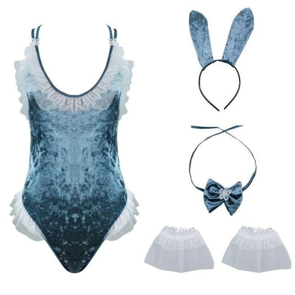 OJBK Women's Shop Blue / One Size Women Bunny Cosplay Costume Roleplay Lingerie