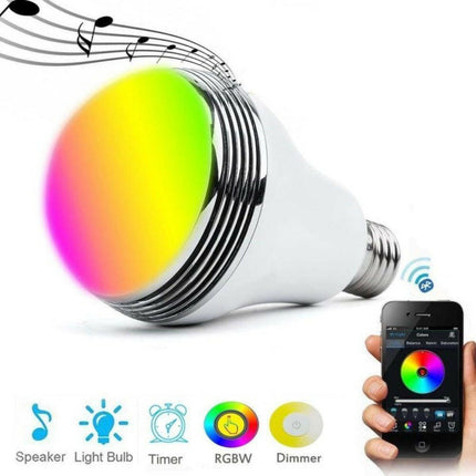 oobest Lighting & Bulbs Smart LED Light Bulb Color Changing E27 Bluetooth Music Lamp