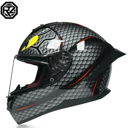 ORZ Helmets Super Deals Orz Motorcycle Full Face Red Scaled DOT Helmets