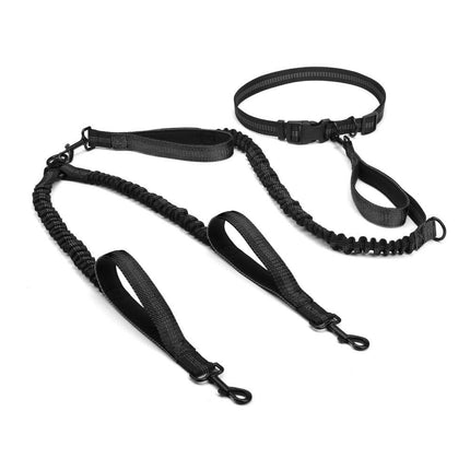 PETLOVEY Super Deals 2in1-Black Pet Dog Adjustable Leash Bungee Harness