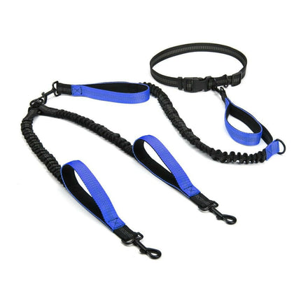 PETLOVEY Super Deals 2in1-Blue Pet Dog Adjustable Leash Bungee Harness