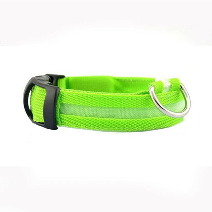 PetZone Super Deals Wire Mesh Green / XS 28-38cm Pet Dog Safety LED Flashing Collar